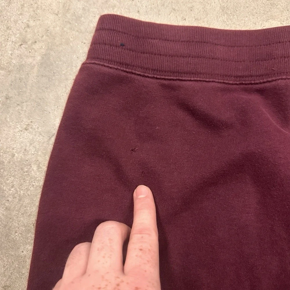 Abercrombie & Fitch Shorts Mens XL Red Fleece Sweat Drawstring Elastic Waist